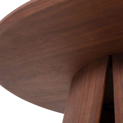 DINING ROUND TABLE DENTY HM9612.02 MDF WITH OAK VENEER-WALNUT COLOR Φ120x75Hcm.