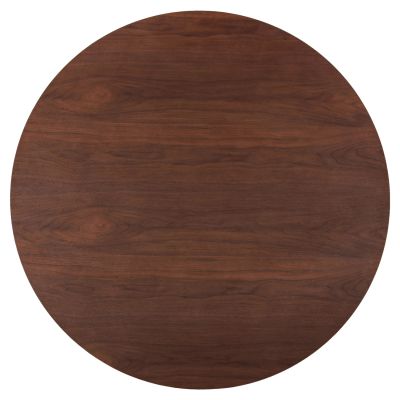 DINING ROUND TABLE DENTY HM9612.02 MDF WITH OAK VENEER-WALNUT COLOR Φ120x75Hcm.