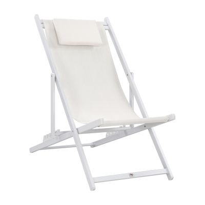 LOUNGE CHAIR PROFESSIONAL KEA HM5076.04 ALUMINUM & TEXTILENE IN WHITE COLOR 59,5x102,5x94Hcm.