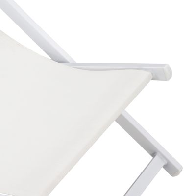 LOUNGE CHAIR PROFESSIONAL KEA HM5076.04 ALUMINUM & TEXTILENE IN WHITE COLOR 59,5x102,5x94Hcm.