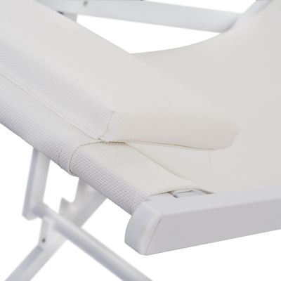 LOUNGE CHAIR PROFESSIONAL KEA HM5076.04 ALUMINUM & TEXTILENE IN WHITE COLOR 59,5x102,5x94Hcm.