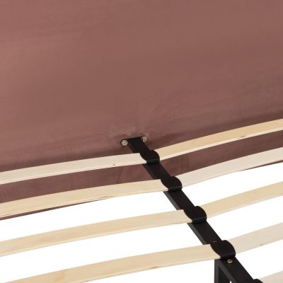 BED INDRA HM662.12 VELVET DUSTY PINK FOR MATTRESS 160x200cm.