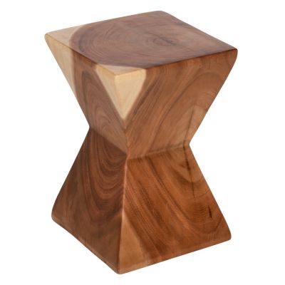 SIDE STOOL ANVIL HM9756 SUAR WOOD IN NATURAL  30x30x46Hcm.