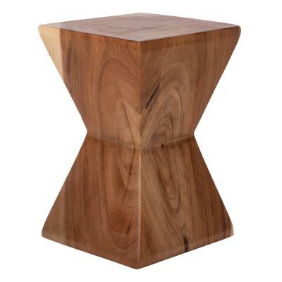 SIDE STOOL ANVIL HM9756 SUAR WOOD IN NATURAL  30x30x46Hcm.