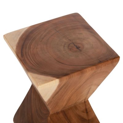 SIDE STOOL ANVIL HM9756 SUAR WOOD IN NATURAL  30x30x46Hcm.