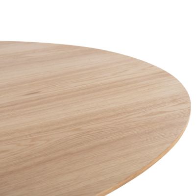 DINING TABLE OVAL DENTY HM9611.01 MDF WITH OAK VENEER-NATURAL OAK 240x120x75Hcm.