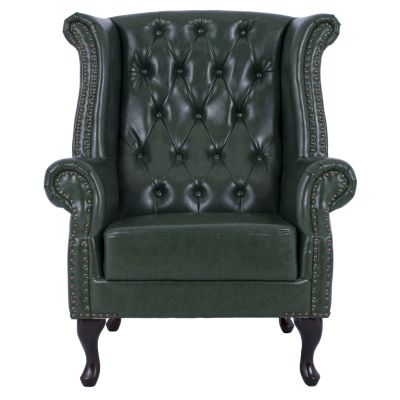 Armchair Chesterfield-type Polina, HM0053.08, Cypress Green PU 83x79x104 cm