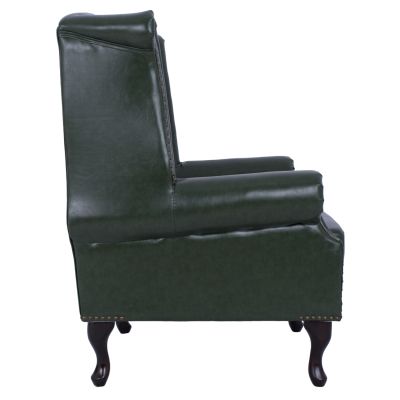 Armchair Chesterfield-type Polina, HM0053.08, Cypress Green PU 83x79x104 cm