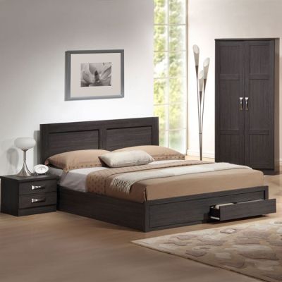 Bed Capri HM399.01 with 2 Drawers Zebrano 160x200 cm