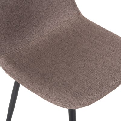 ТРАПЕЗЕН СТОЛ LEONARDO HM00100.28 ТЪМНО БЕЖОВ ПЛАТ И ЧЕРНИ МЕТАЛНИ КРАКА 42x49,5x89Hcm.