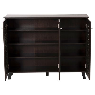 SHOE CABINET PRODY HM9610.01 MELAMINE IN WENGE 3 DOORS 115x34x89Hcm.