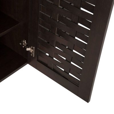 SHOE CABINET PRODY HM9610.01 MELAMINE IN WENGE 3 DOORS 115x34x89Hcm.