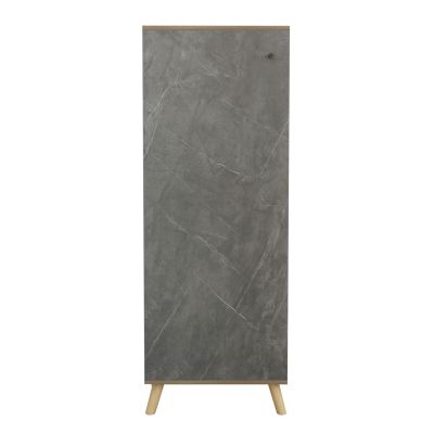 SHOE CABINET ALVARO HM8954.14 MELAMINE IN SONAMA-STONE TEXTURE 50Χ38Χ135Hcm.