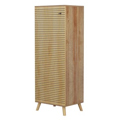 SHOE CABINET ALVARO HM8954.16 MELAMINE IN NATURAL WOOD COLOR 50Χ38Χ135Hcm.