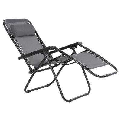 ARMCHAIR RELAX COMPANION HM5095.11 GREY TEXTILENE-BLACK METAL 67x145x110Hcm.
