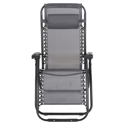 ARMCHAIR RELAX COMPANION HM5095.11 GREY TEXTILENE-BLACK METAL 67x145x110Hcm.