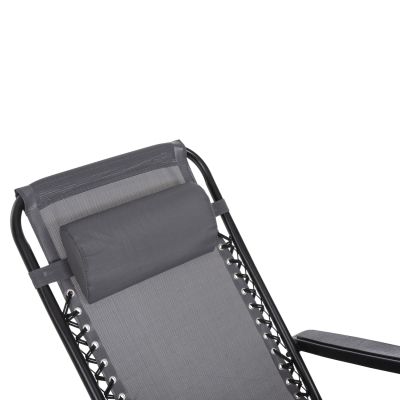 ARMCHAIR RELAX COMPANION HM5095.11 GREY TEXTILENE-BLACK METAL 67x145x110Hcm.