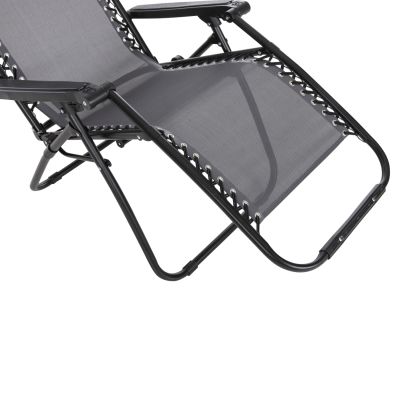 ARMCHAIR RELAX COMPANION HM5095.11 GREY TEXTILENE-BLACK METAL 67x145x110Hcm.