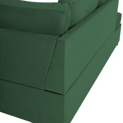 SOFABED LEFT CORNER JADE HM3144.05L CYPRESS GREEN VELVET 250x80-180x73-88Hcm.