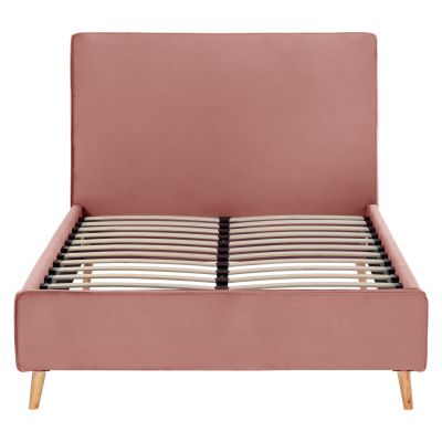 BED MAYLIN HM598.02 WITH DUSTY PINK VELVET FOR MATTRESS 120x200cm.