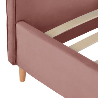 BED MAYLIN HM598.02 WITH DUSTY PINK VELVET FOR MATTRESS 120x200cm.