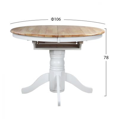 Set Dining Table 5 pieces Table White & chairs HM8057