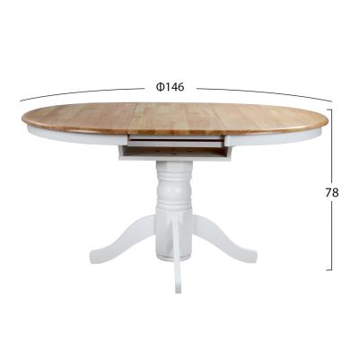 Set Dining Table 5 pieces Table White & chairs HM8057