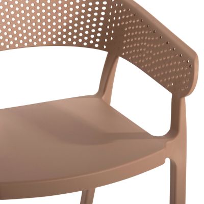 ARMCHAIR POLYPROPYLENE PERFOE HM5941.03 IN CAPPUCCINO 53,5x50,5x73Hcm.