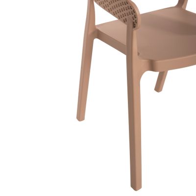 ARMCHAIR POLYPROPYLENE PERFOE HM5941.03 IN CAPPUCCINO 53,5x50,5x73Hcm.