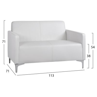 Sofa 2 seater Nellie HM3159.22 with white PY 113x71x71cm