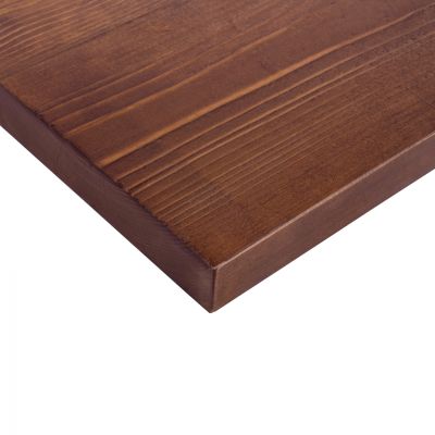 Table Surface from solid fir wood in walnut 60x60x4 cm