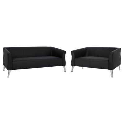 Set Living Room 2 pieces Kiana with black PU HM11285.01