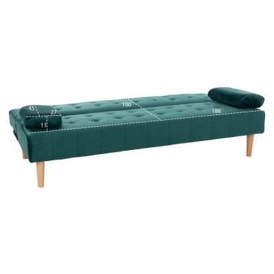 WANDA РАЗТЕГАТЕЛ HM3149.13 СЪС ЗЕЛЕНО КАДИФЕ 188X83X83Y см.