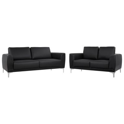 Set Living Room 2 pieces Kenzie with black PU HM11284.01