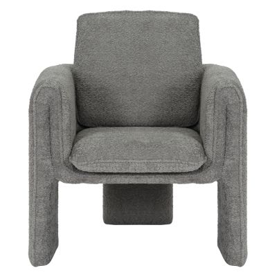 ARMCHAIR CRUSHER HM9681.01 GREY BOUCLE FABRIC-METAL FRAME 82x78x87Hcm.