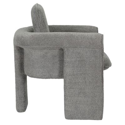 ARMCHAIR CRUSHER HM9681.01 GREY BOUCLE FABRIC-METAL FRAME 82x78x87Hcm.