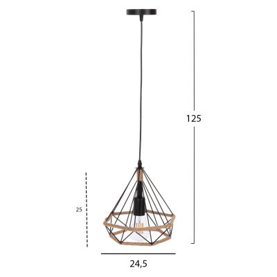ПАНЕЛ HM4061 ЧЕРНО МЕТАЛНО ВЪЖЕ 24,5x21,5x125Hcm.