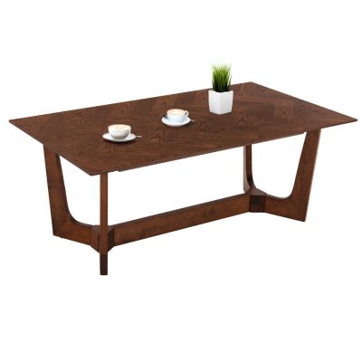 COFFEE TABLE RIMER HM9743 MDF WITH SPECIAL ASH VENEER IN WALNUT COLOR 120X60x45H cm.