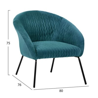 Set livingroom 2pieces Joyte HM11253.09 Turquoise Velvet with black legs