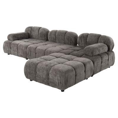 POLYMORPHIC SOFA SHIFTER HM6073.02 TEXTURED FABRIC IN GREY COLOR 290x196x76Hcm.