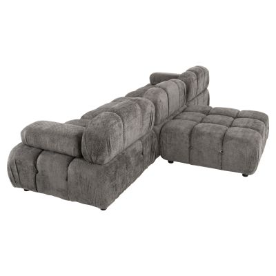 POLYMORPHIC SOFA SHIFTER HM6073.02 TEXTURED FABRIC IN GREY COLOR 290x196x76Hcm.