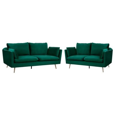 Set Living Room 2 Seater & 3 Seater Sofa Karen Cyppress Green HM11189