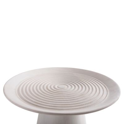 SIDE TABLE ROUND ROSS HM9708 SOLID MANGO WOOD IN WHITE Φ45x48Hcm.