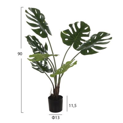 DECORATIVE SYNTHETIC PLANT ΗΜ7990 MONSTERA TREE IN POT 90H cm.