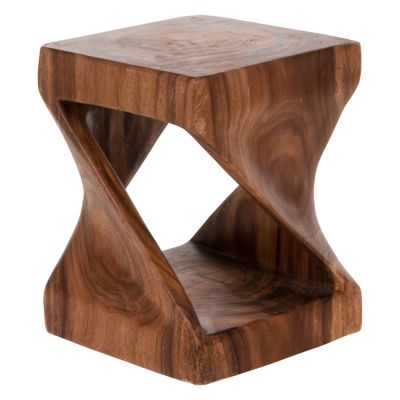 STOOL GEBO HM9754 SQUARE MADE OF SUAR WOOD IN WALNUT 35x35x46,5Hcm.