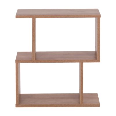 SIDE TABLE AMABELLA HM8956.11 WITH OPEN STORAGE SPACES MELAMINE IN NATURAL WOOD COLOR 45x17x52Hcm.