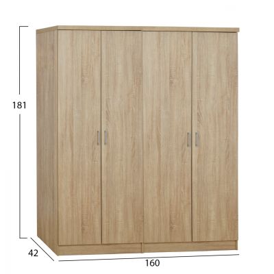 Set 2 pieces Wardrobe 4 leaf Sonama 160x42x181 HM11352.02