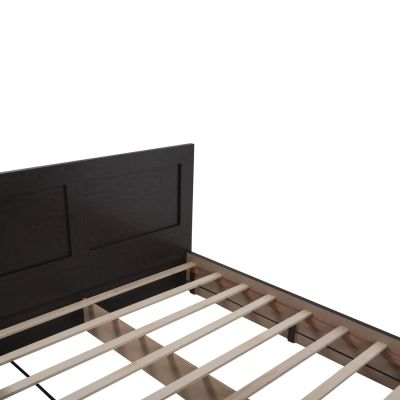 BED CAPRI HM312.11 WITH 2 DRAWERS MELAMINE IN WENGE COLOR FOR MATTRESS 150x200cm.