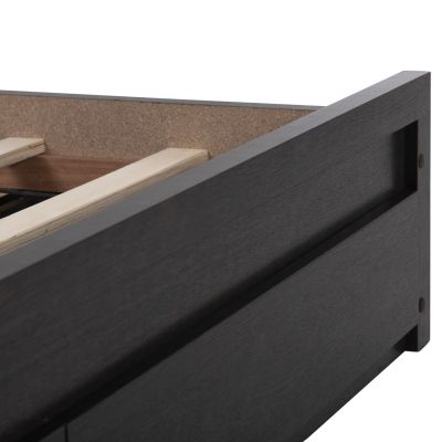 BED CAPRI HM312.11 WITH 2 DRAWERS MELAMINE IN WENGE COLOR FOR MATTRESS 150x200cm.