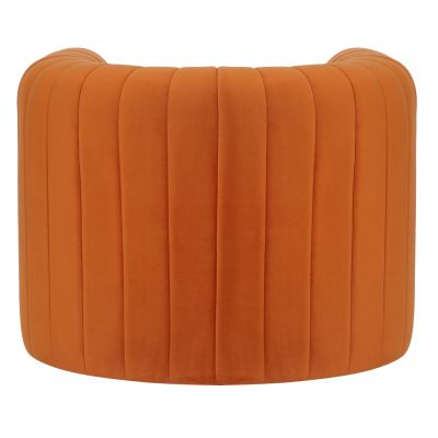 ARMCHAIR RIKER HM9682.05 METAL FRAME-ORANGE VELVET 92x74x69Hcm.